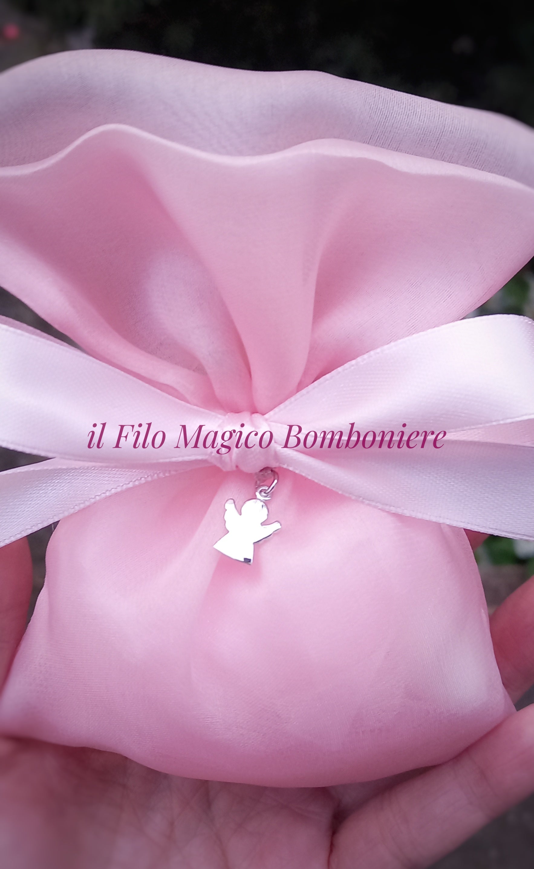 Bomboniera Battesimo angelo argento 925