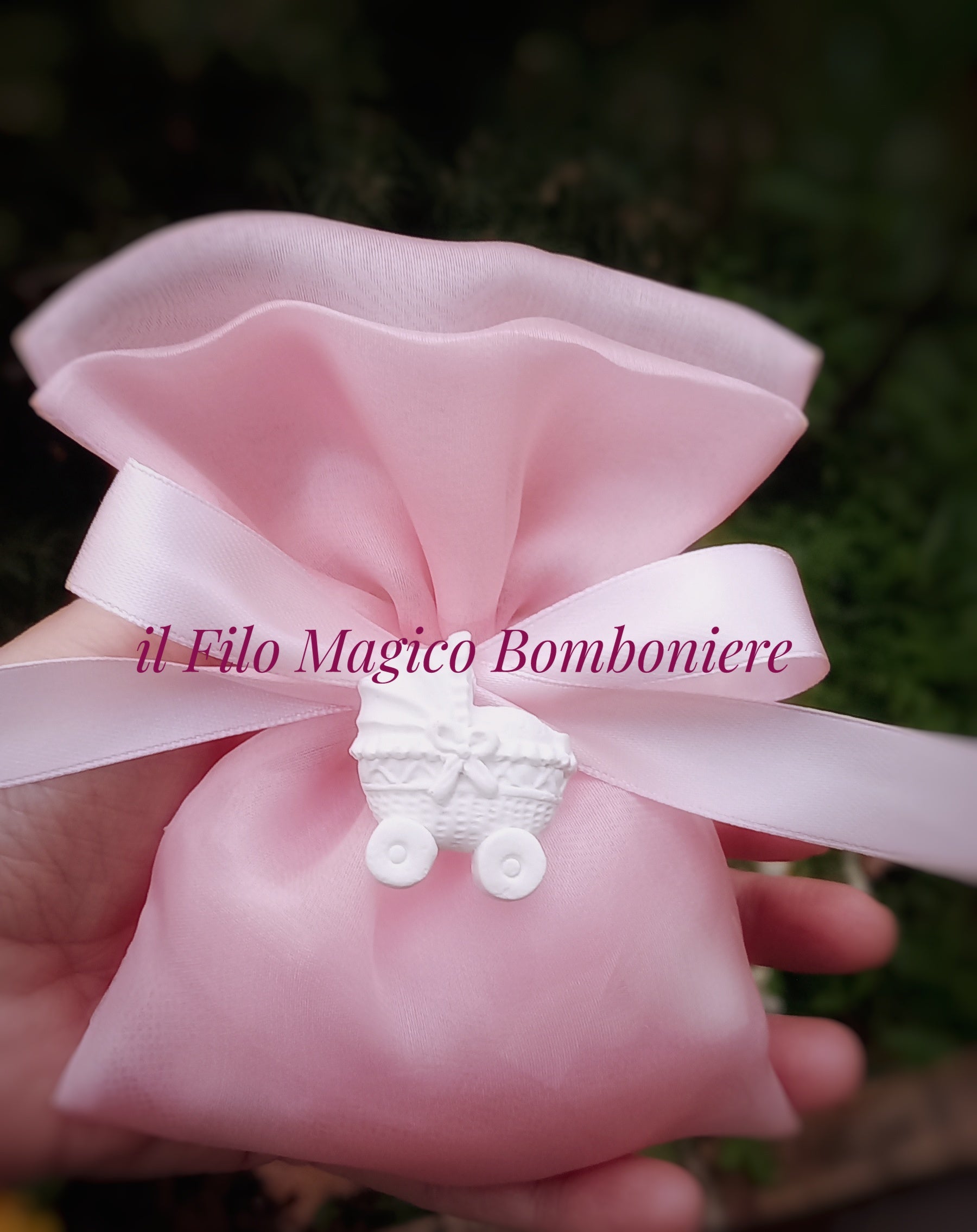Bomboniera Battesimo femmina rosa