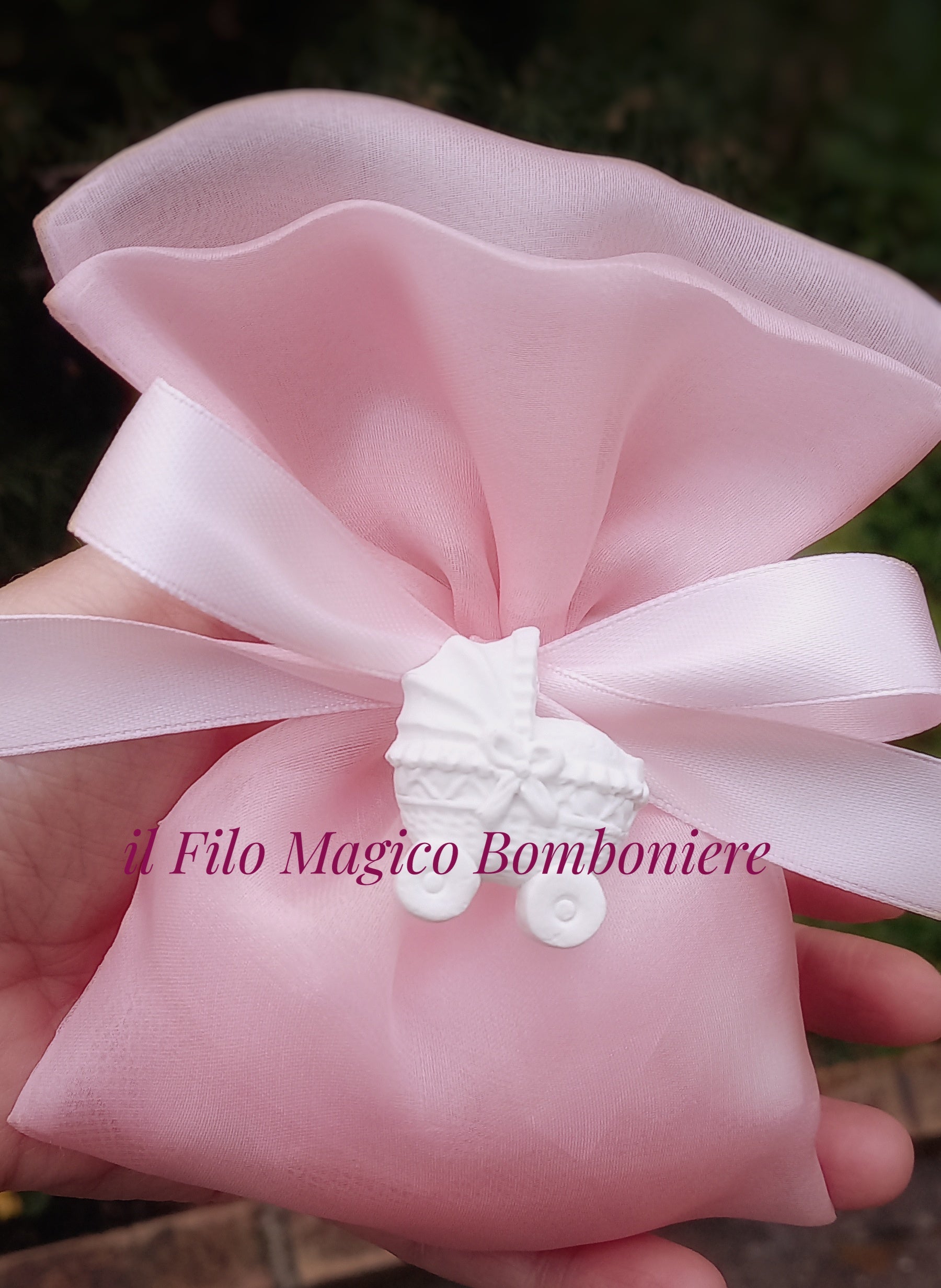 Bomboniera neonata elegante profumata