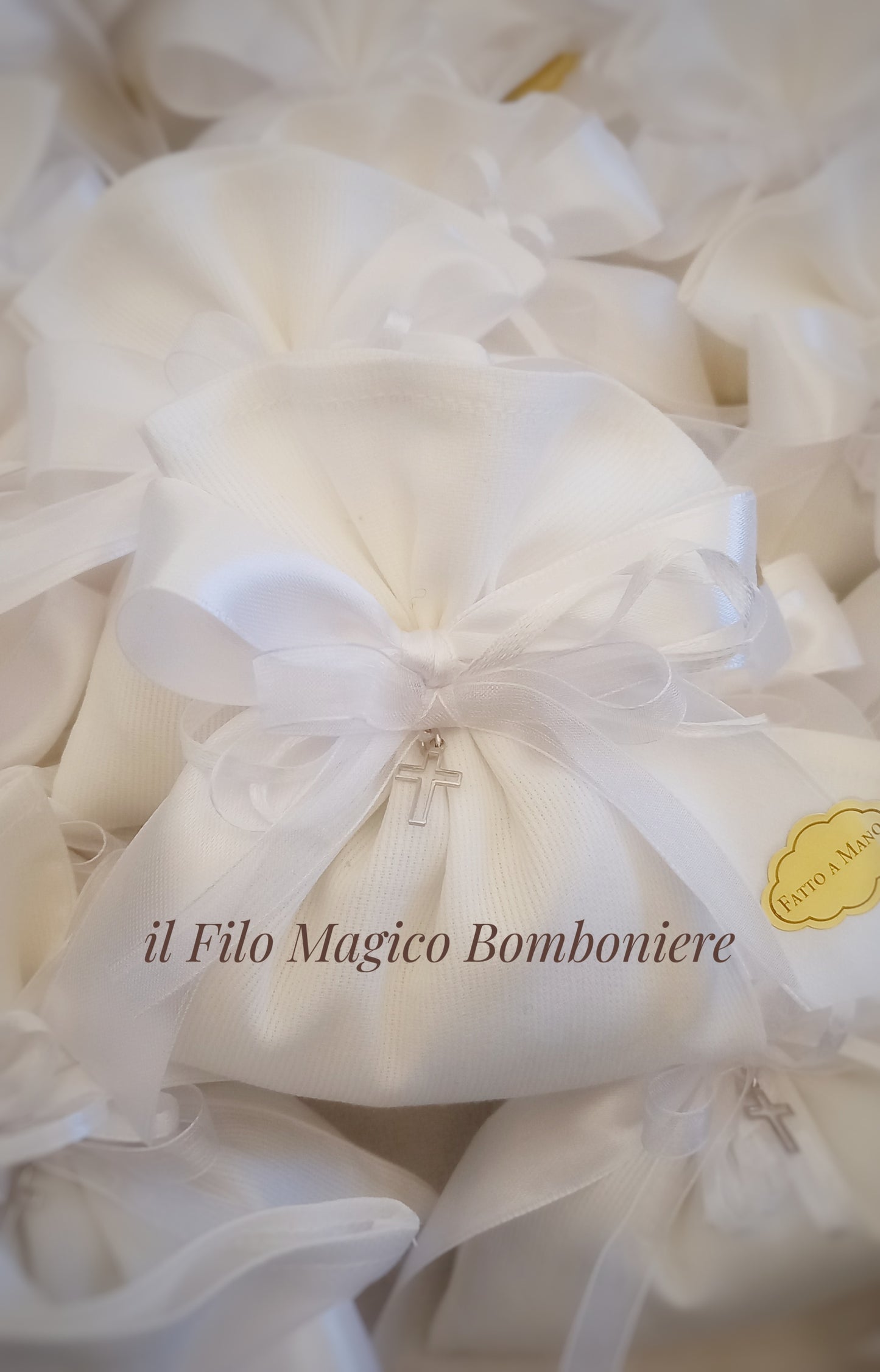 bomboniere comunione con croce in argento 925