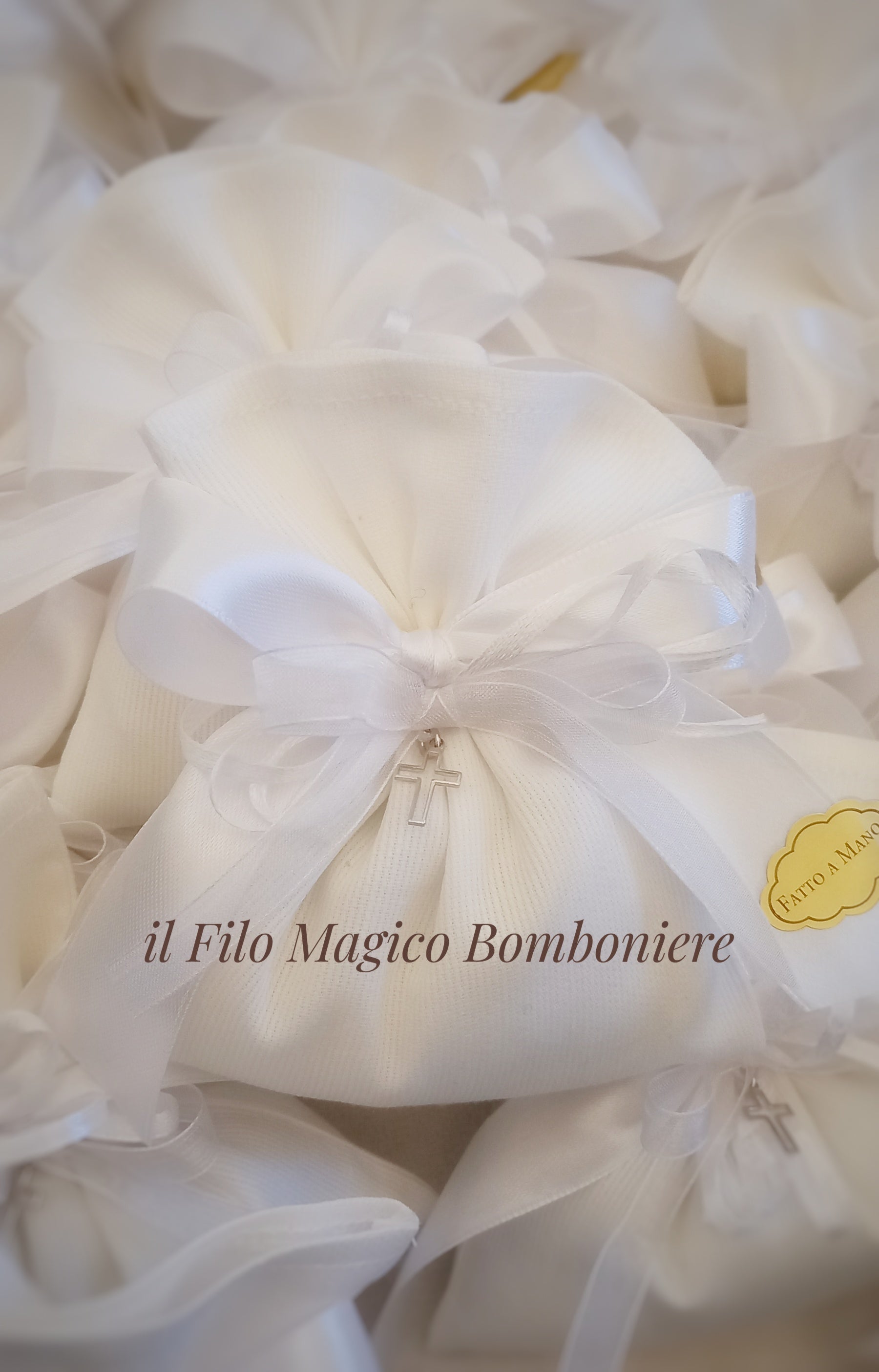 bomboniere comunione con croce in argento 925